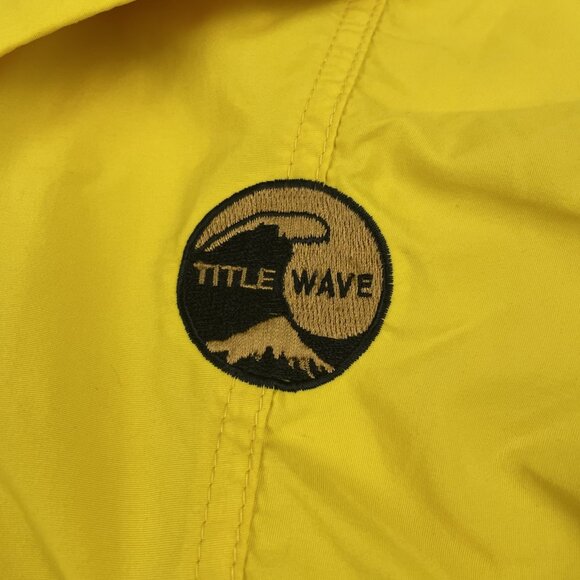 LL Bean Anorak Zip Windbreaker Jacket Women’s M Hooded Yellow Nylon Lightweight - Picture 8 of 11